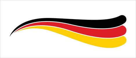 Germany flag, Germans flag tricolor curvy design, Germans wavy flag vector