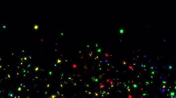 Confetti Colorful 2D Animation On Alpha Channel video