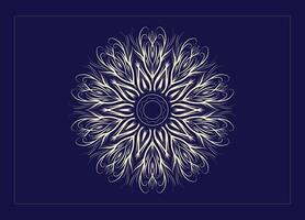 Thin arc line fractal mandala pattern vector