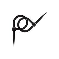 A black and white logo of a knot vector
