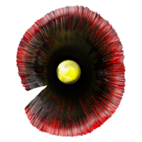 3d Rendering Of Corpse Flower plant in pot on Transparent Canvas from the top view png