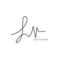 Lv Initial signature logo design vector