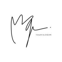 Mq Initial signature logo design vector