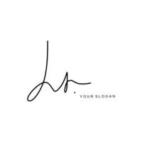 Lr Initial signature logo design vector