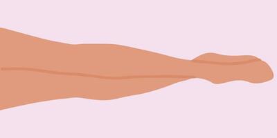 Flat illustration of legs lying on the floor. They are intertwined. vector