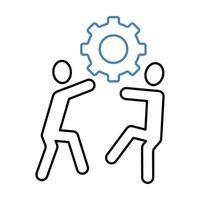 teamwork concept line icon. Simple element illustration. teamwork concept outline symbol design. vector