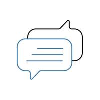 chat concept line icon. Simple element illustration. chat concept outline symbol design. vector