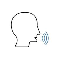 speak concept line icon. Simple element illustration. speak concept outline symbol design. vector