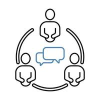group concept line icon. Simple element illustration. group concept outline symbol design. vector