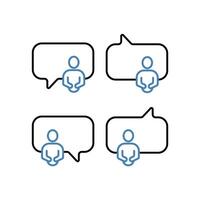 group talk concept line icon. Simple element illustration. group talk concept outline symbol design. vector