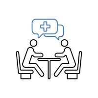 consultation concept line icon. Simple element illustration. consultation concept outline symbol design. vector