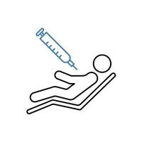 injection concept line icon. Simple element illustration. injection concept outline symbol design. vector