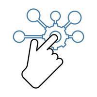 interactive concept line icon. Simple element illustration. interactive concept outline symbol design. vector