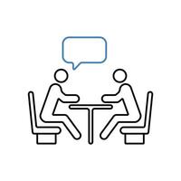 deliberation concept line icon. Simple element illustration. deliberation concept outline symbol design. vector