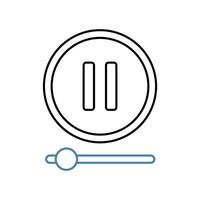 pause concept line icon. Simple element illustration. pause concept outline symbol design. vector