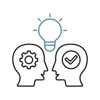 mentoring concept line icon. Simple element illustration. mentoring concept outline symbol design. vector