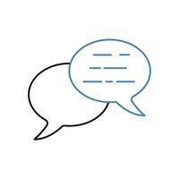 speech bubble concept line icon. Simple element illustration. speech bubble concept outline symbol design. vector