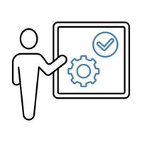 course concept line icon. Simple element illustration. course concept outline symbol design. vector