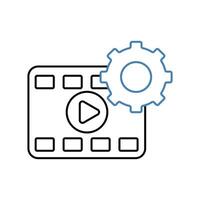 production concept line icon. Simple element illustration. production concept outline symbol design. vector