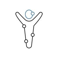 symptoms concept line icon. Simple element illustration. symptoms concept outline symbol design. vector
