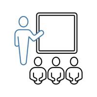 training concept line icon. Simple element illustration. training concept outline symbol design. vector