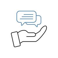 comment concept line icon. Simple element illustration. comment concept outline symbol design. vector