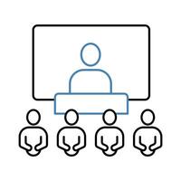seminar concept line icon. Simple element illustration. seminar concept outline symbol design. vector