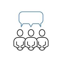 opinion concept line icon. Simple element illustration. opinion concept outline symbol design. vector