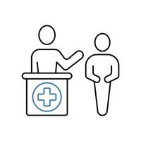 consultation concept line icon. Simple element illustration. consultation concept outline symbol design. vector
