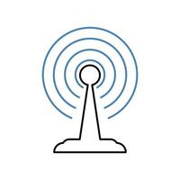 broadcast concept line icon. Simple element illustration. broadcast concept outline symbol design. vector