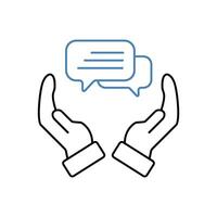 advice concept line icon. Simple element illustration. advice concept outline symbol design. vector