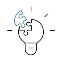 problem solving concept line icon. Simple element illustration. problem solving concept outline symbol design. vector