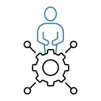 skill building concept line icon. Simple element illustration. skill building concept outline symbol design. vector