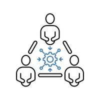collaboration concept line icon. Simple element illustration. collaboration concept outline symbol design. vector