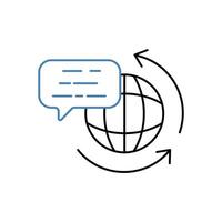 language concept line icon. Simple element illustration. language concept outline symbol design. vector