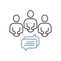 social concept line icon. Simple element illustration. social concept outline symbol design. vector