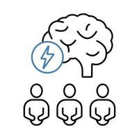 brainstorm concept line icon. Simple element illustration. brainstorm concept outline symbol design. vector