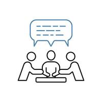 discussion concept line icon. Simple element illustration. discussion concept outline symbol design. vector