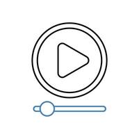 play concept line icon. Simple element illustration. play concept outline symbol design. vector