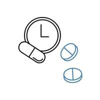 dose concept line icon. Simple element illustration. dose concept outline symbol design. vector