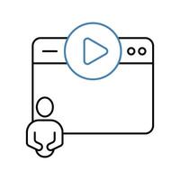 web concept line icon. Simple element illustration. web concept outline symbol design. vector