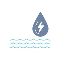 hydro power concept line icon. Simple element illustration. hydro power concept outline symbol design. vector