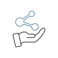 share concept line icon. Simple element illustration. share concept outline symbol design. vector