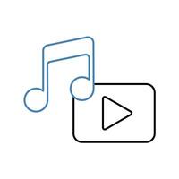 music concept line icon. Simple element illustration. music concept outline symbol design. vector