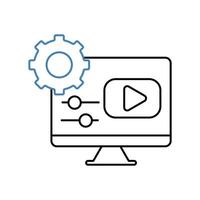 editing concept line icon. Simple element illustration. editing concept outline symbol design. vector