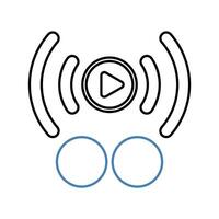 streaming concept line icon. Simple element illustration. streaming concept outline symbol design. vector