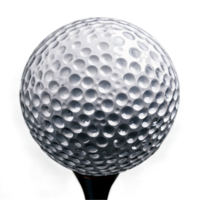 Close-Up Image of a Golf Ball Teed Up for a Perfect Shot Capturing Precise Detail and Texture for Sports Photography and Digital Projects png