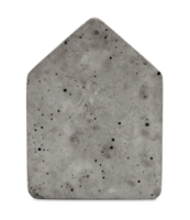 Beton house shape on transparent background. Raw industrial look. Stylized building, architecture, real estate symbol. Simple, minimalistic design. png