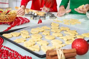 Baking ingredients for Christmas cookies and gingerbread photo