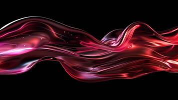 Red color flowing liquid background image. Abstract pattern design 3d illustration wallpaper picture backdrop. Pouring red wine concept for business presentation corporate photo